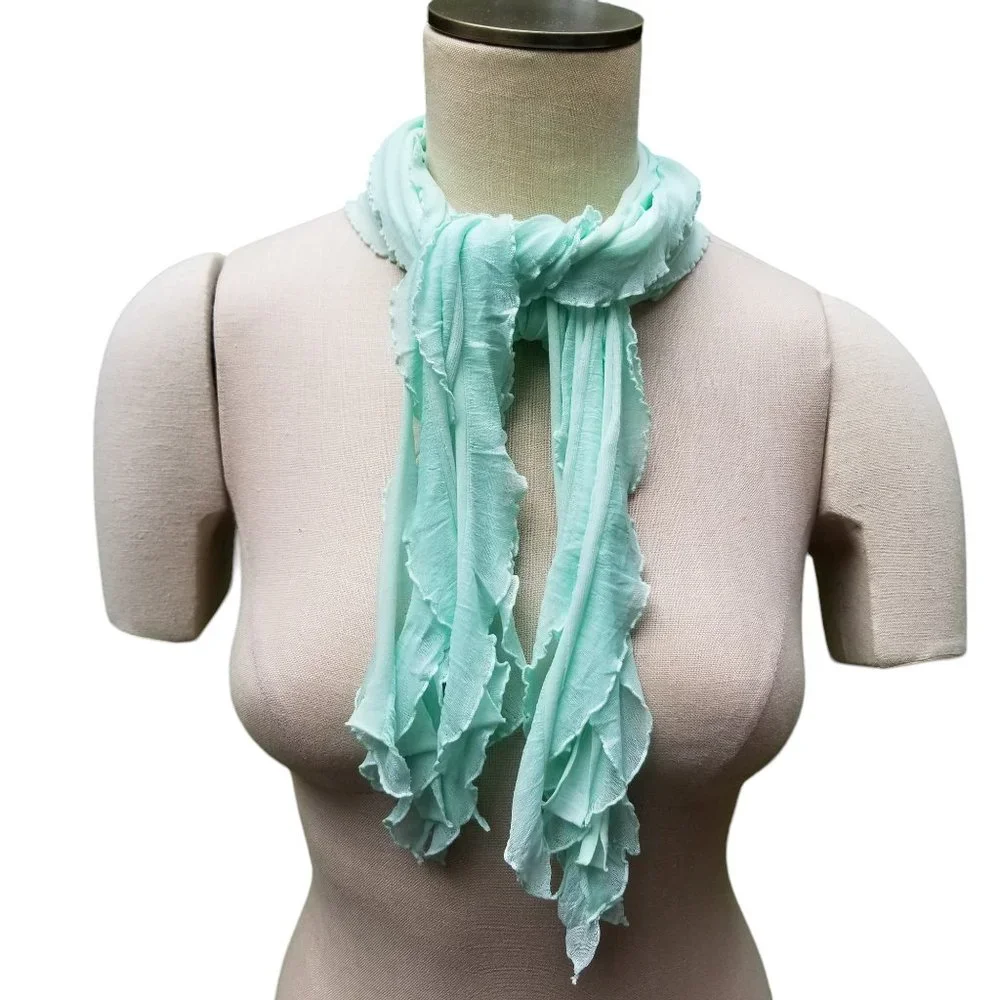 Mint Green Flutter Scarf Lightweight Women Accessory Multiwear